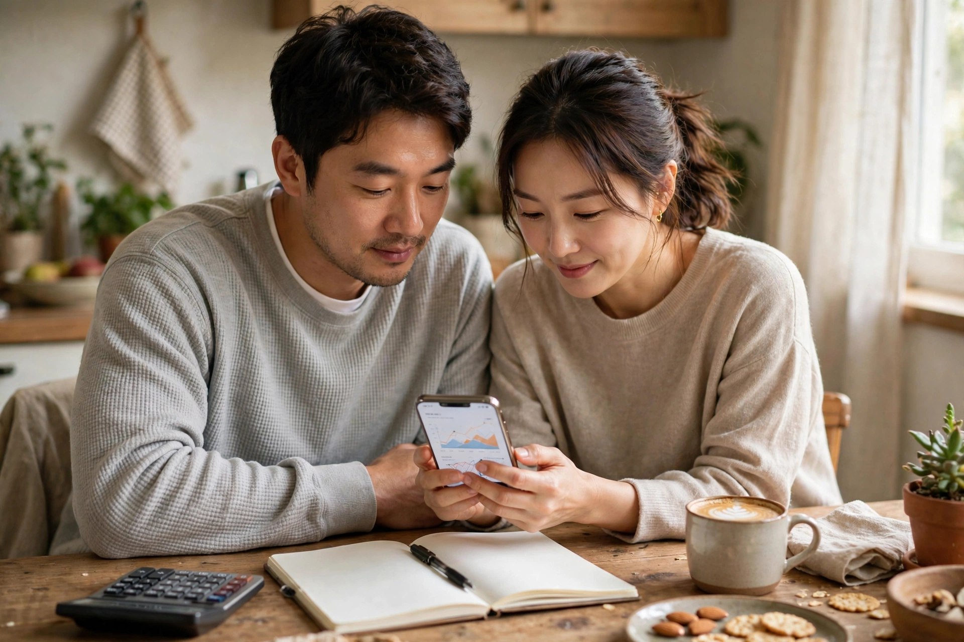 부부가 적금 계획 세우는 모습 - 2026년 적금 가입 체크리스트