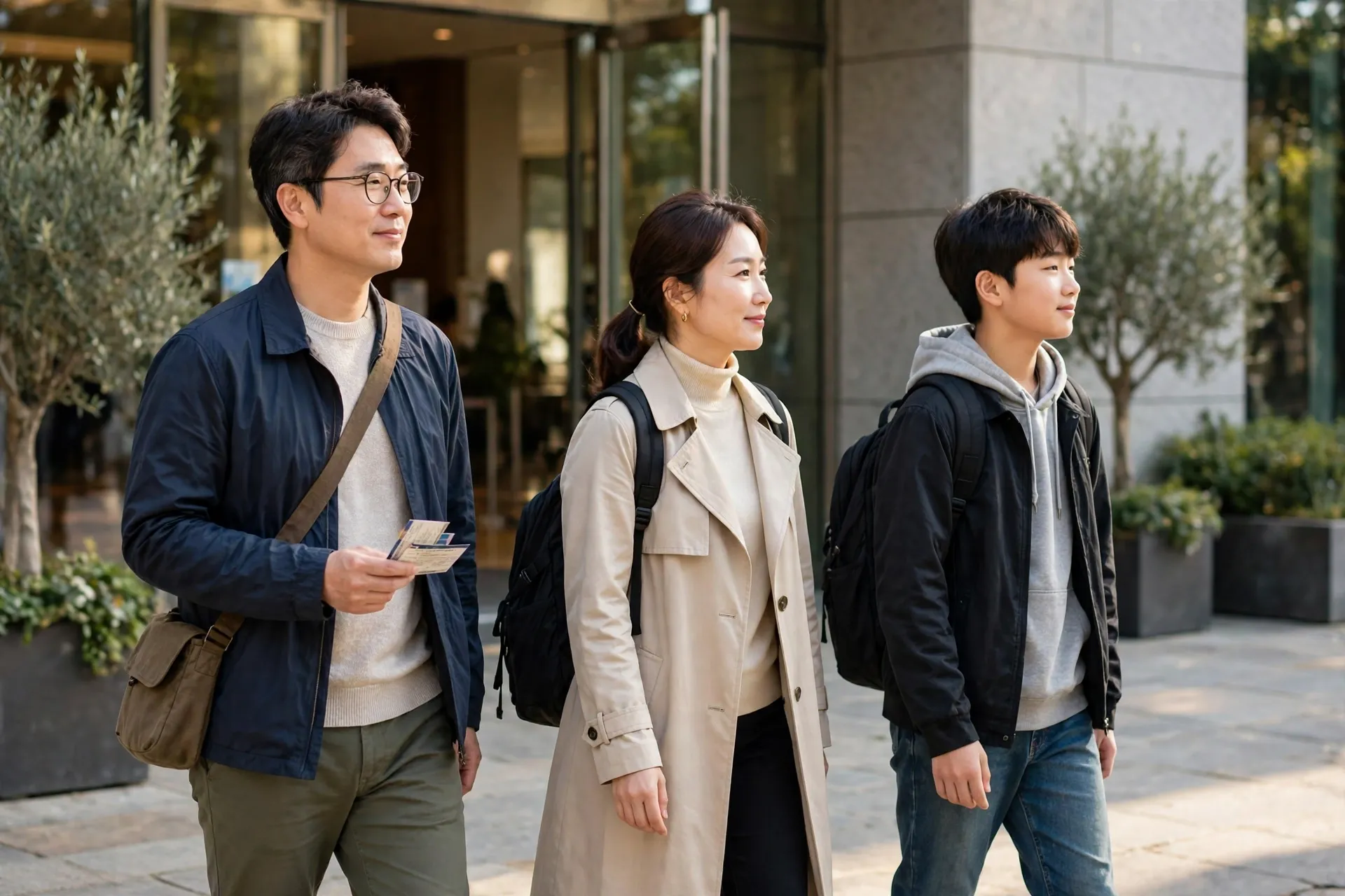 문화누리카드로 공연을 보러 가는 한국인 가족
